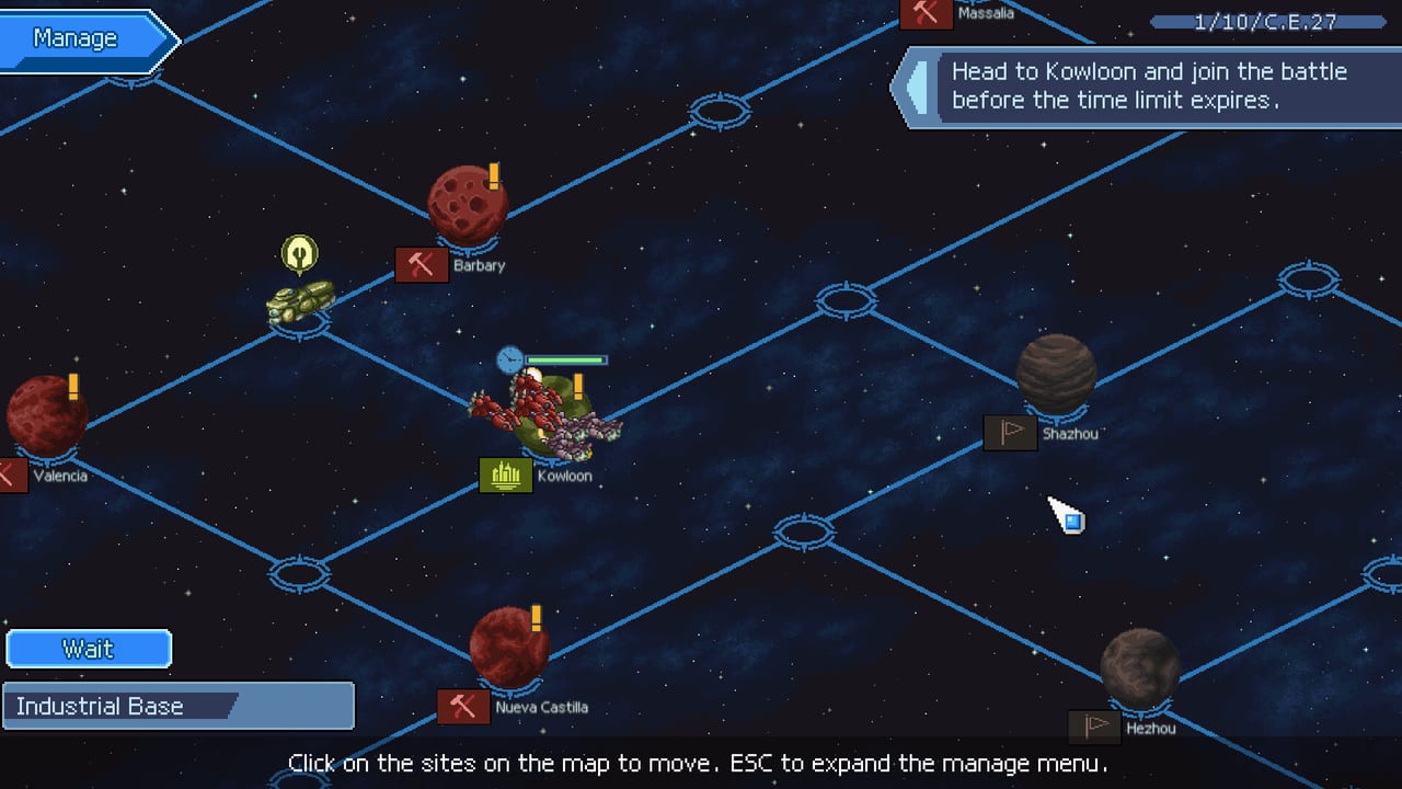 Hongyu briefing a Chaos Front story mission on the campaign map